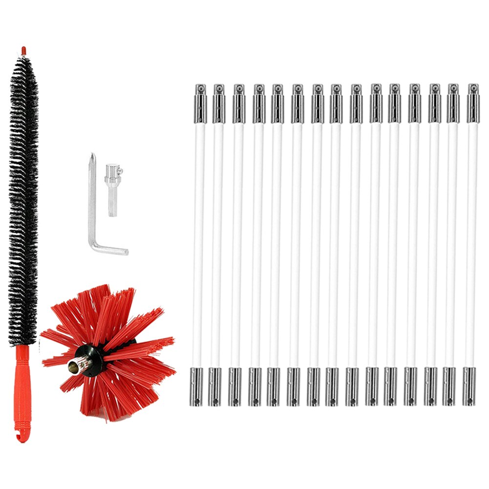 Salle de bain Portable multifonction Nylon avec tête de remplacement cuisine pour cheminée tuyau poêle nettoyage cheminée balayage brosse: 2