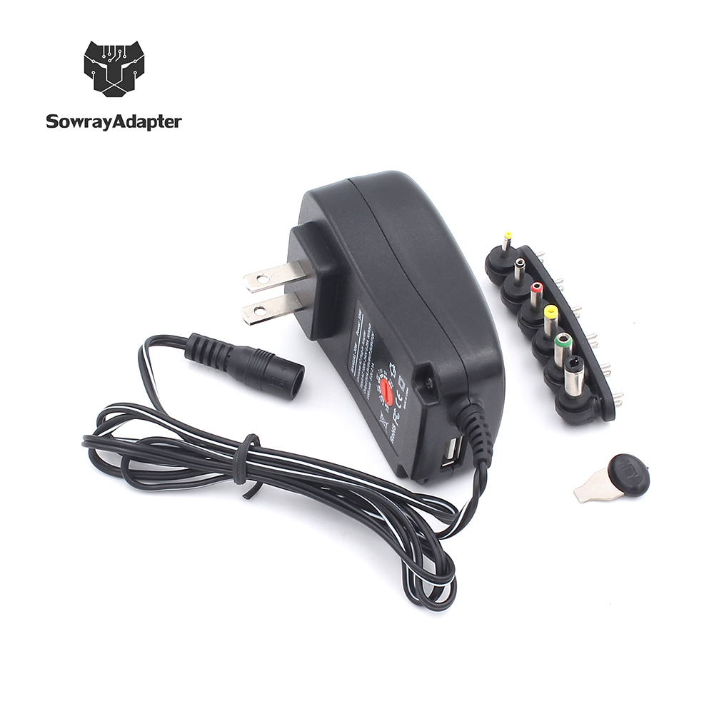 30W 3V 4.5V 5V 6V 7.5V 9V 12V Ac Dc Verstelbare Power adapter Universele Lader Supply Voor Led Light Strip