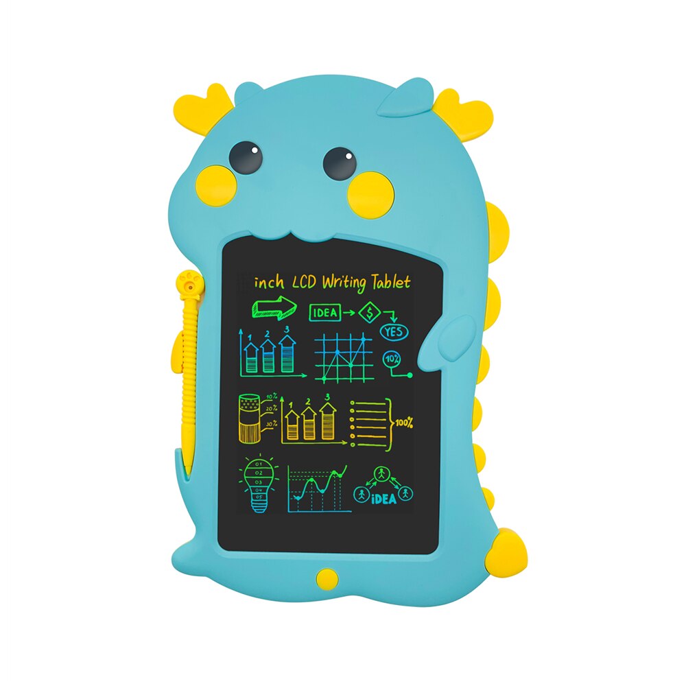Cartoon Electronic Drawing Board LCD Screen Writing Tablet Digital Graphic Drawing Tablets Electronic Handwriting Pad Board+Pen: Blue mml color