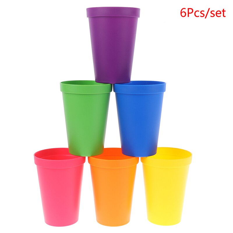 6Pcs Rainbow Matching Game Educatief Kleur Sorteren Speelgoed Voor Peuters Tellen Beren Met Stickers Stapelen Cups