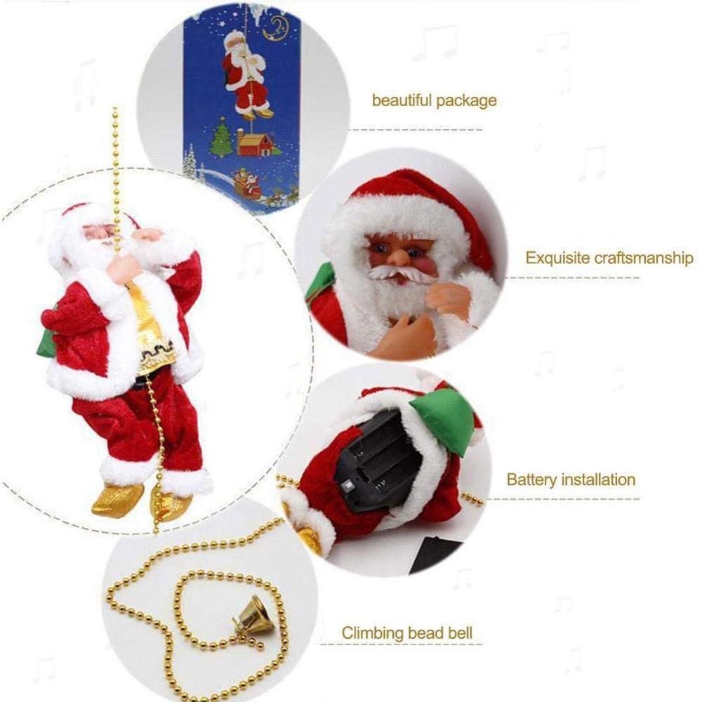 Weihnachten Santa Claus Elektro Aufstieg Leiter Hängende Dekoration Weihnachten Baum Ornamente Lustige Neue Jahr freundlicher Party Dekor