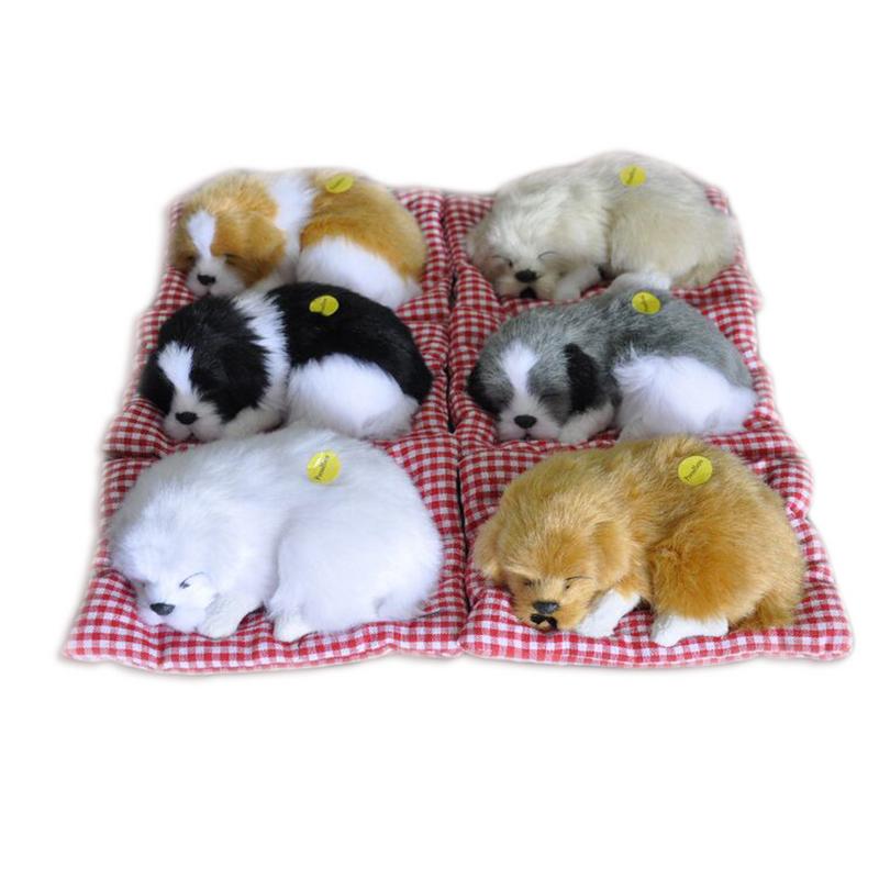 Kleine Simulatie Loensen Slapen Hond Met Geluid Mooie Dieren Knuffels Decoraties Voor Kinderen