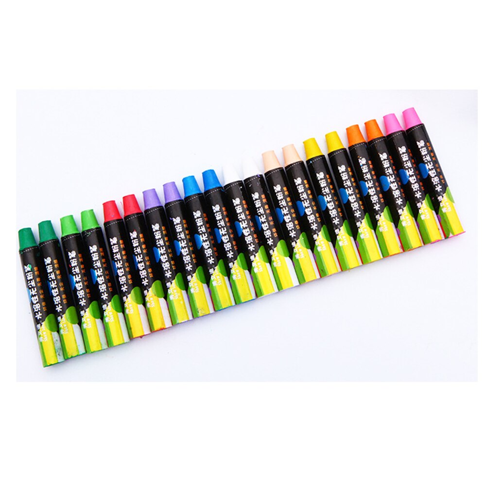 20Pcs Water Soluble Dust Free Chalk Color Environmental Safety Teacher Children Blackboard Doodle Mark Office Teaching Stationer
