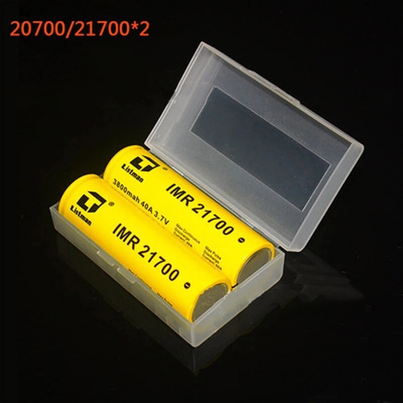 1 pc 20700 21700 plast oppbevaring beskyttende boks holder boks batteri klar 2- bay batteri boks oppbevaring boks holder organizer
