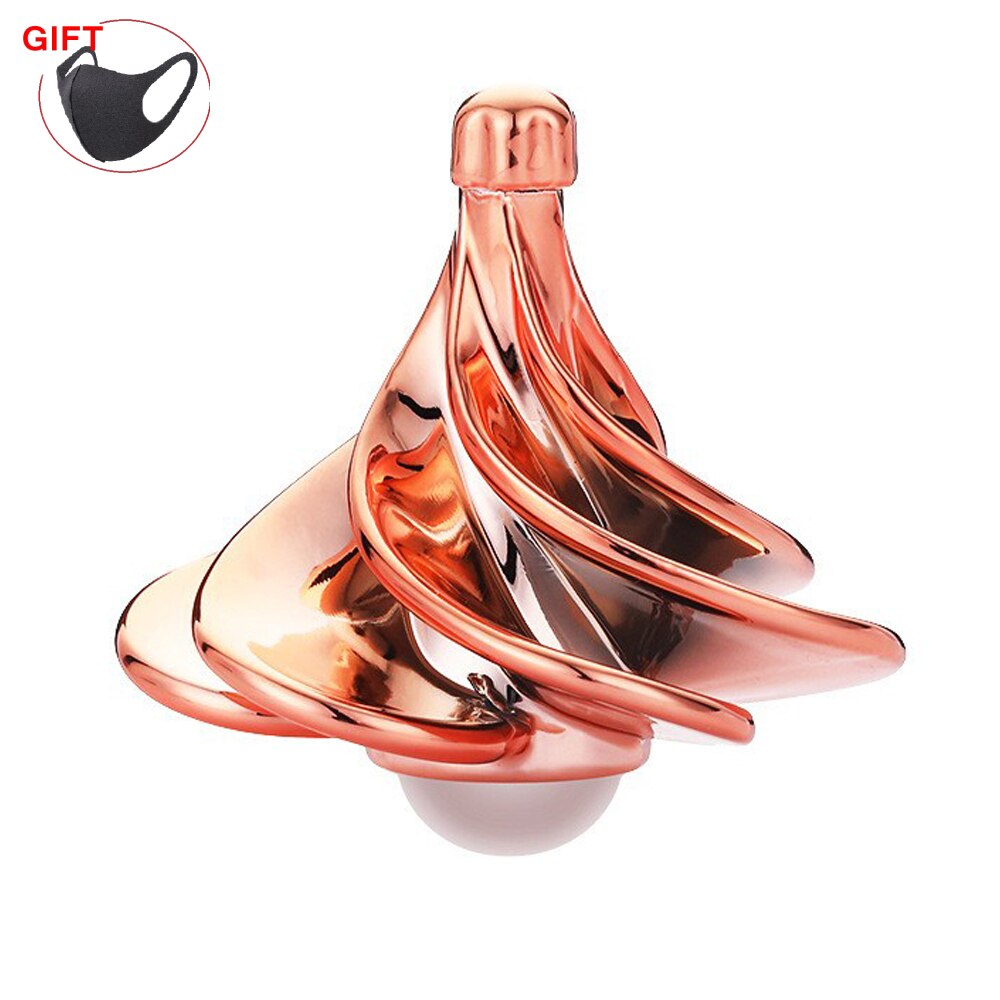 Gyroscope pneumatique pour enfants, jouet de décompression, de noël, souffle de vent coloré, jeu d'intérieur: rose gold