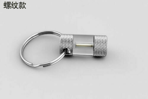 Stainless Steel Keychain Pendant Tritium Tube Signal Light Knife Bead Necklace: Helical / Green