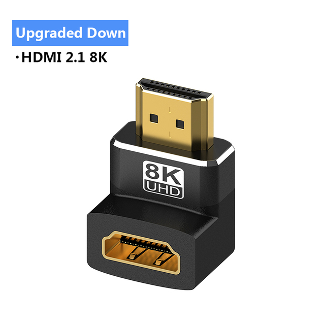 Mini adaptador HDMI 8K @ 60Hz 4K @ 120Hz Mini HDMI macho a HDMI 2,1 hembra convertidor para PC portátiles tarjeta gráfica extensión Micro HDMI: Oro