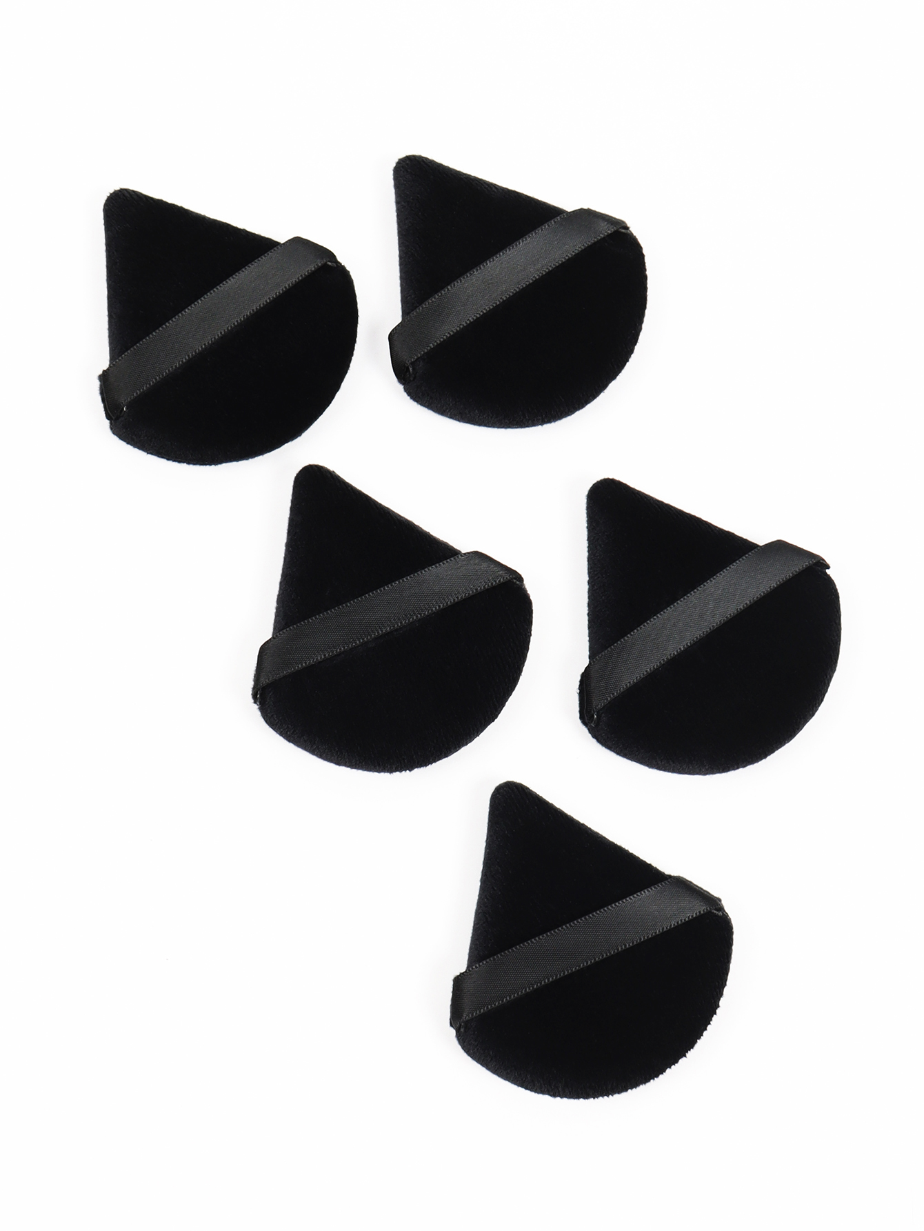 Black Triangle Powder Puff Facial Makeup Sponge Soft Velvet Cosmetics Puff Mixer Beauty Foundation Make-Up Sponge Makeup Access: WHITE