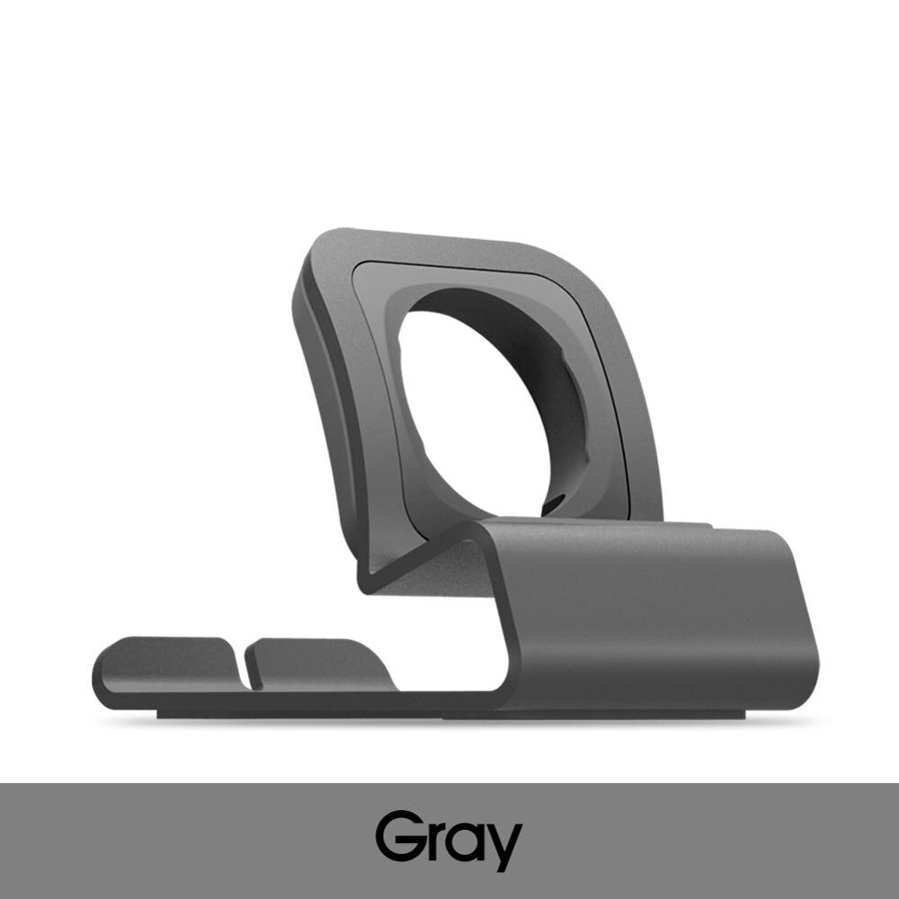 Aluminium Alloy Charging Stand for Apple Watch Series 5/4/3/2/1 38 42 40 44mm Desktop Holder Bracket Charger Dock Station: Gray