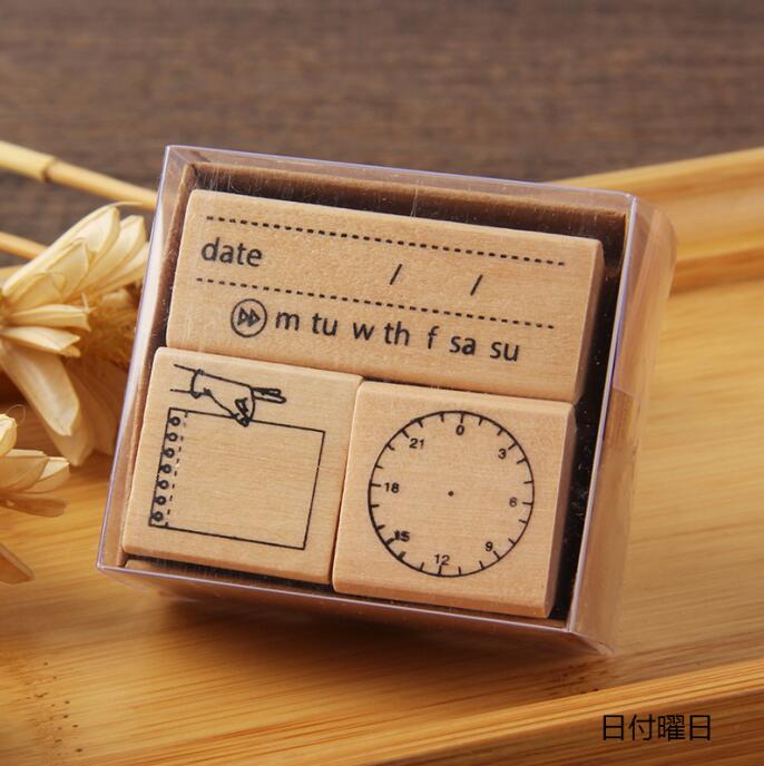 Vintage weather week challenge label stamp DIY wooden rubber stamps for scrapbooking stationery scrapbooking standard stamp: E