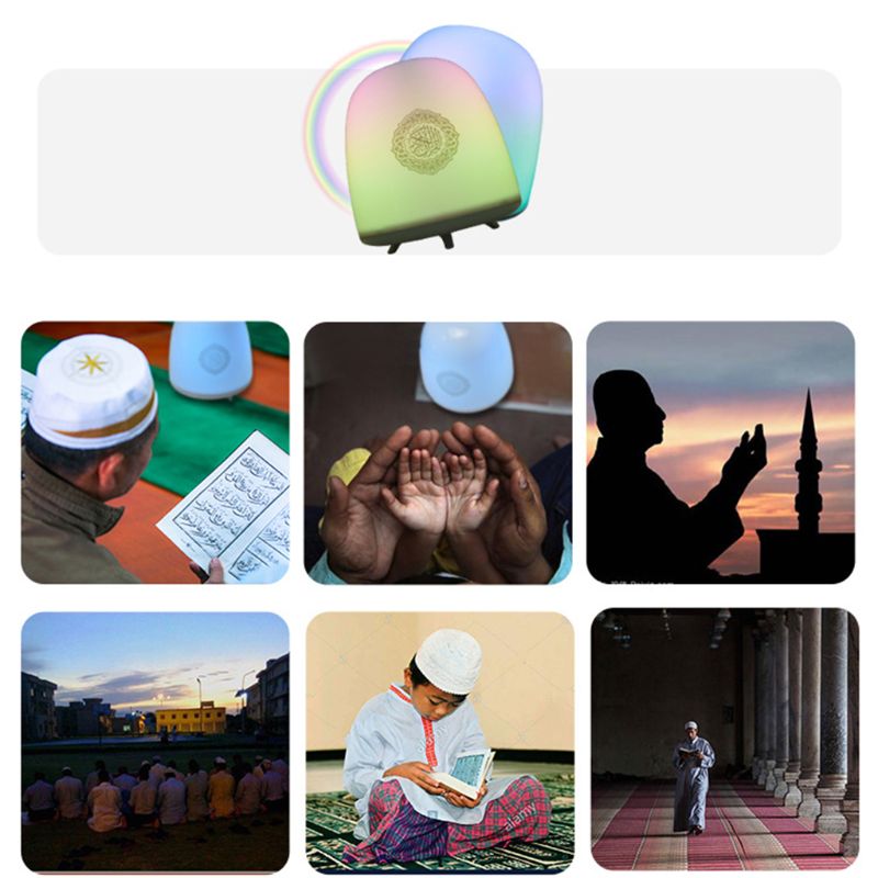SQ906 LED touch Quran speaker RGB 8GB MP3 speaker night light lamp Intelligent Sound Quran Speaker