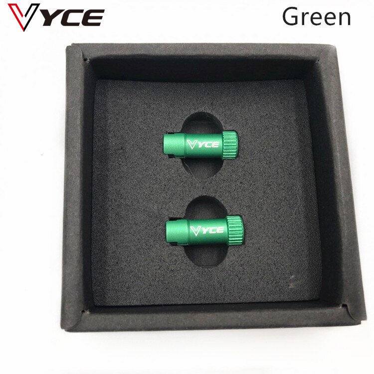 VYCE bicicletta valvola multifunzione in lega di alluminio strumento brevetto baionetta smontaggio valvola aria vuoto è adatta per pinza a baionetta: green