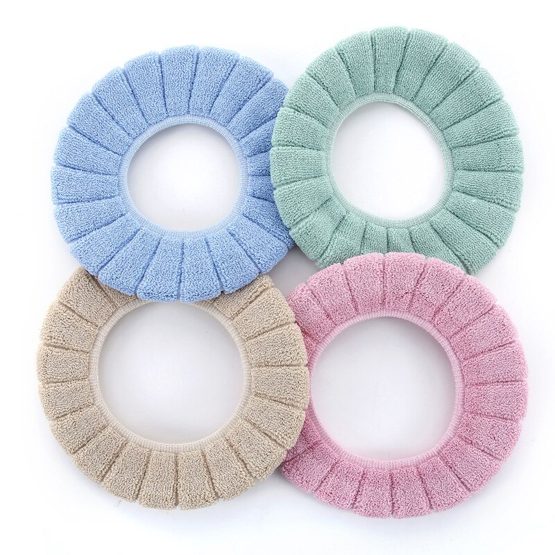 1Pcs Pompoen Patroon Wc Cover Kussen Winter Warm Pluche Wc Cover Mat O-Vorm Effen Kleur Dikker Wc kussens