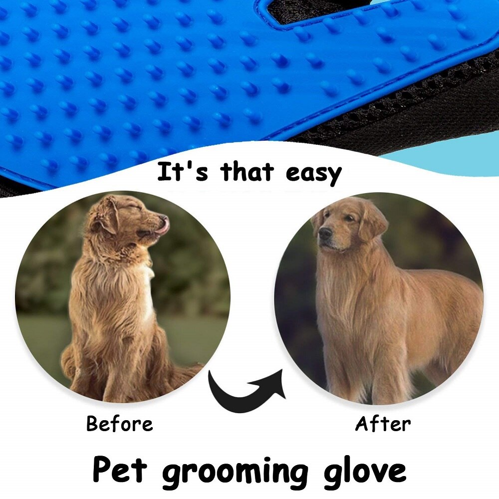 Guante para mascotas, guante para el cuidado del gato, guantes para Cepillar el pelo del gato, peine para perros para gatos, cepillo de masaje limpio para quitar el pelo