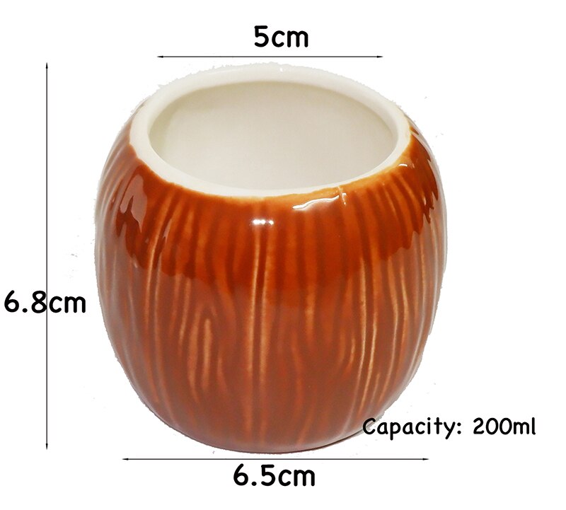 Mini Tiki Mok Shot Glazen Drink Ware Set Van 3