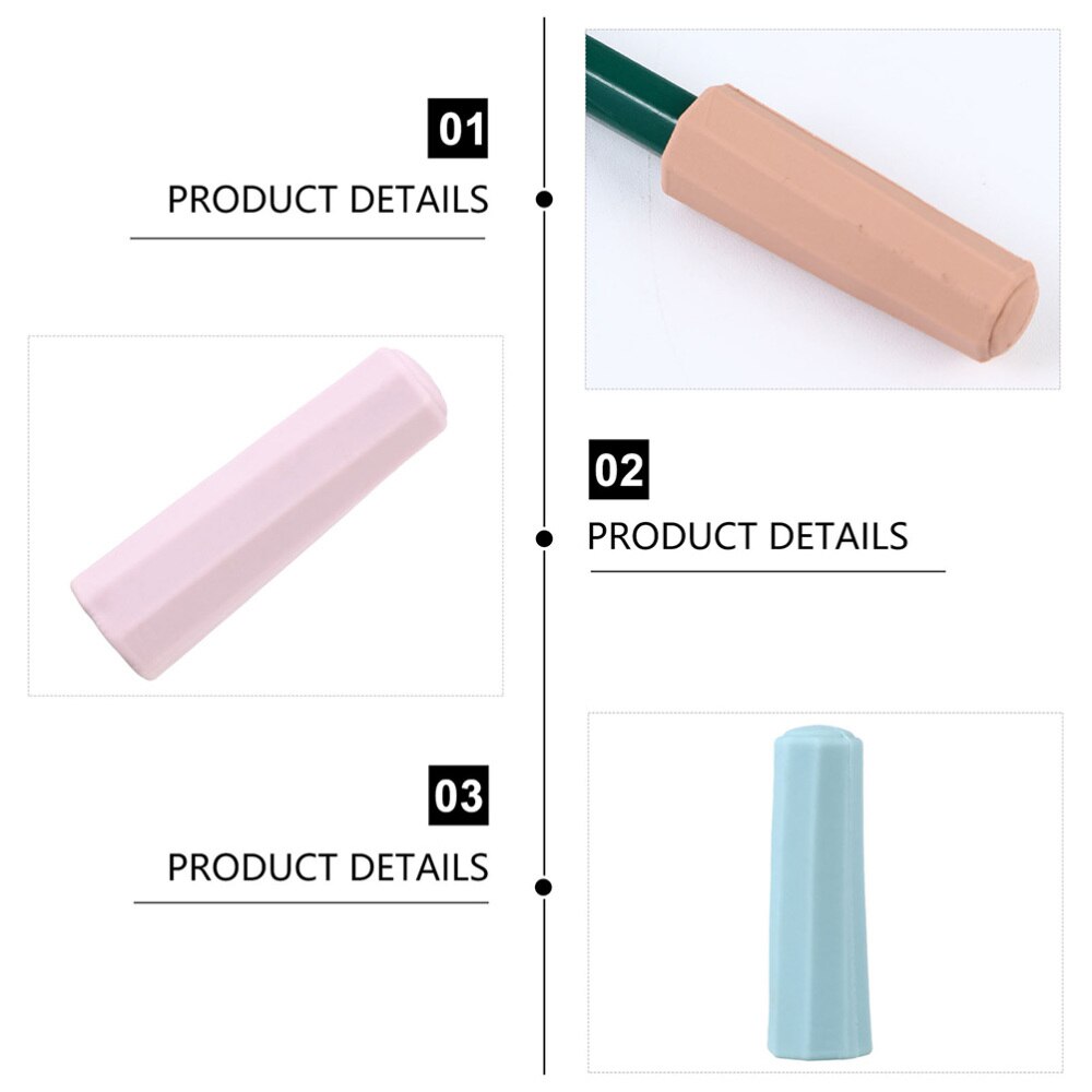 8Pcs Durable Pencil Caps Pencil Protective Cover Pencil Lid Stationery Supplies