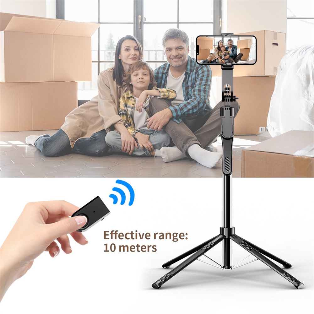 four Tripod for Smartphone Camera,Tripods Stand with Bluetooth shutter,Wireless Selfie Stick brackets with Phone Holder