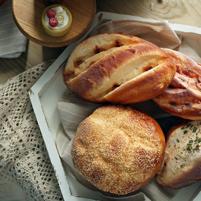 Baking butikk vindu vise modellen av simulering brød og baguette baguette kjøkken myk mat fotografering rekvisitter
