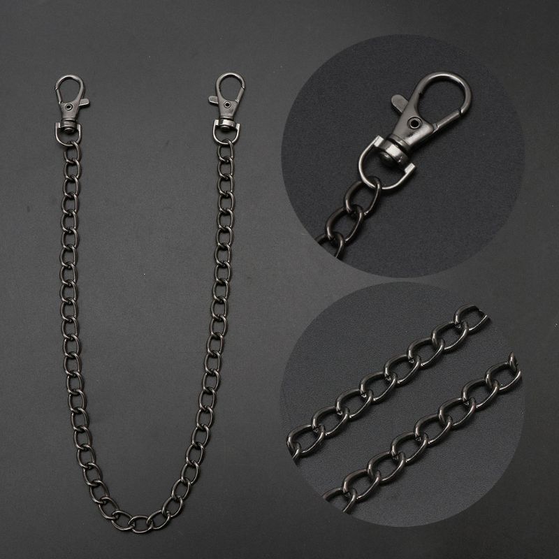 16 &quot; punk bälte plånbok kedja midja byxor kedja ficka kedja med nyckelring för byxor bälte jeans plånböcker nycklar smycken unisex