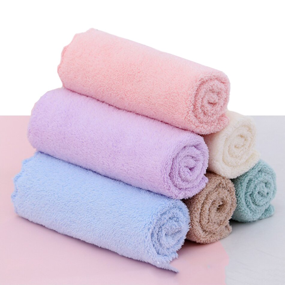 Paños de mano para limpieza de microfibra para niños y adultos, paquete de 5 uds. De 30x30cm, plato de tela de cocina, paños de franela absorbentes de secado rápido