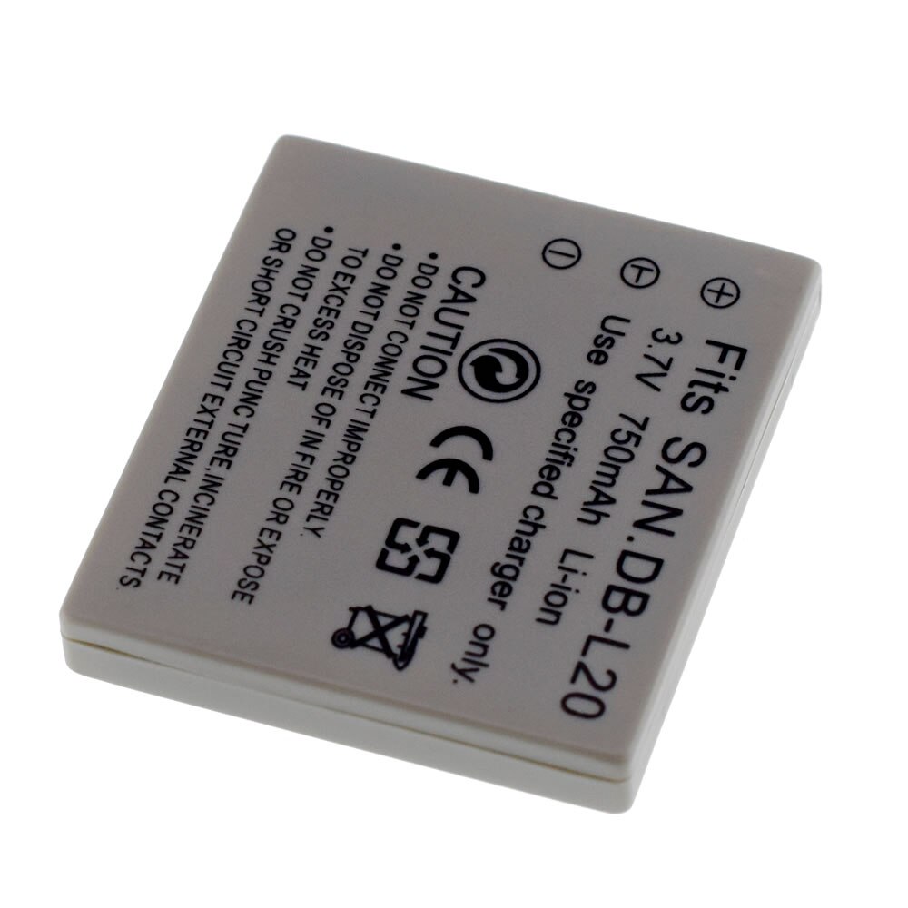 2x DB-L20 Battery + AC Wall Charger + Car Plug Sanyo VPC-CA65 CA8 CA9 CG6 CG65