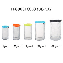 1Pc Mesh Storage Bag Fishing Net Outdoor Ultralight Laundry Storage Transparent Bag Drawstring Hiking Camping Sports Bags Covers