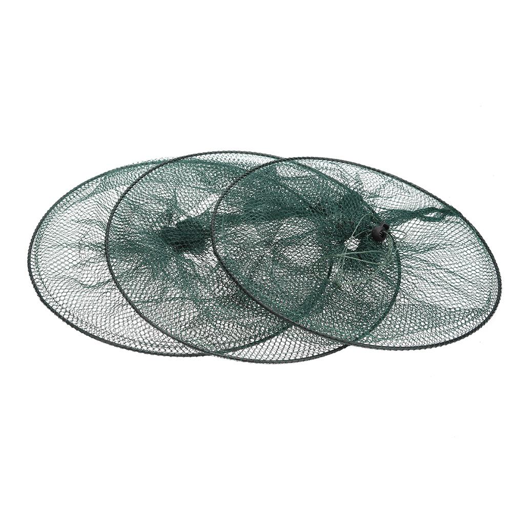 Filet de pêche Portable en Nylon, maille crevettes, Cage, piège, filet pliable, matériel léger, maille 3mm de diamètre vert