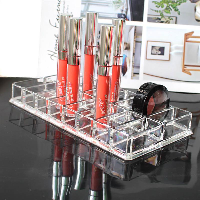 Transparante 16- rooster losse poeder opbergdoos acryl lippenstift displayrek