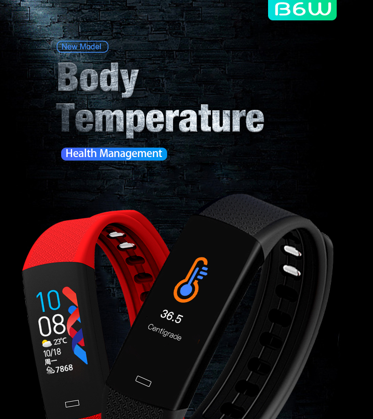 Smart Band Fitness Tracker Body Temperature Measurement Pedometer Sport Bracelet Heart Rate Blood Pressure Smart Bracelet