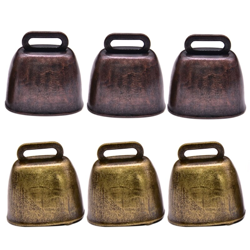 3Pcs Cow Horse Sheep Grazing Bell Farm Animal Cattle Sheep Anti Lost Copper Bells Loud Crisp Spread DIY Accessories