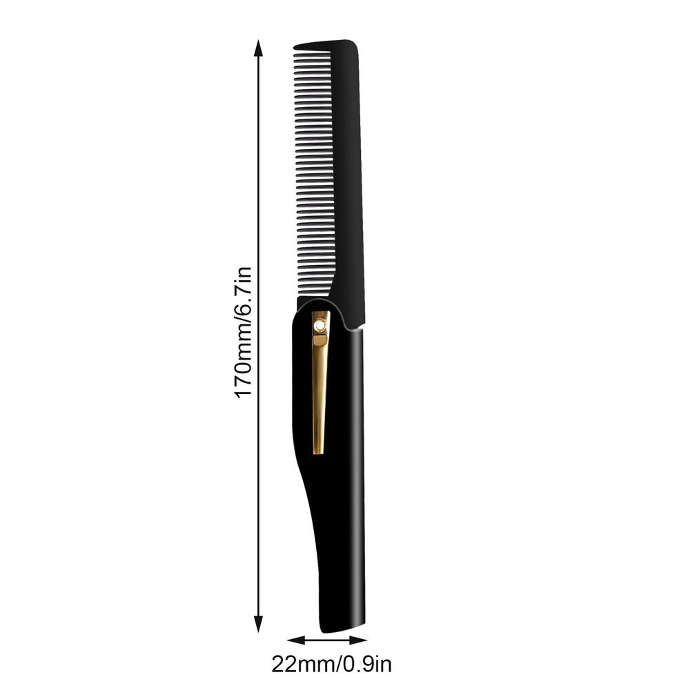 Los hombres peine cepillo de pelo plegable hecho a mano de Clip portátil plegable de viaje de pelo peine de barba y bigote peluquería herramientas