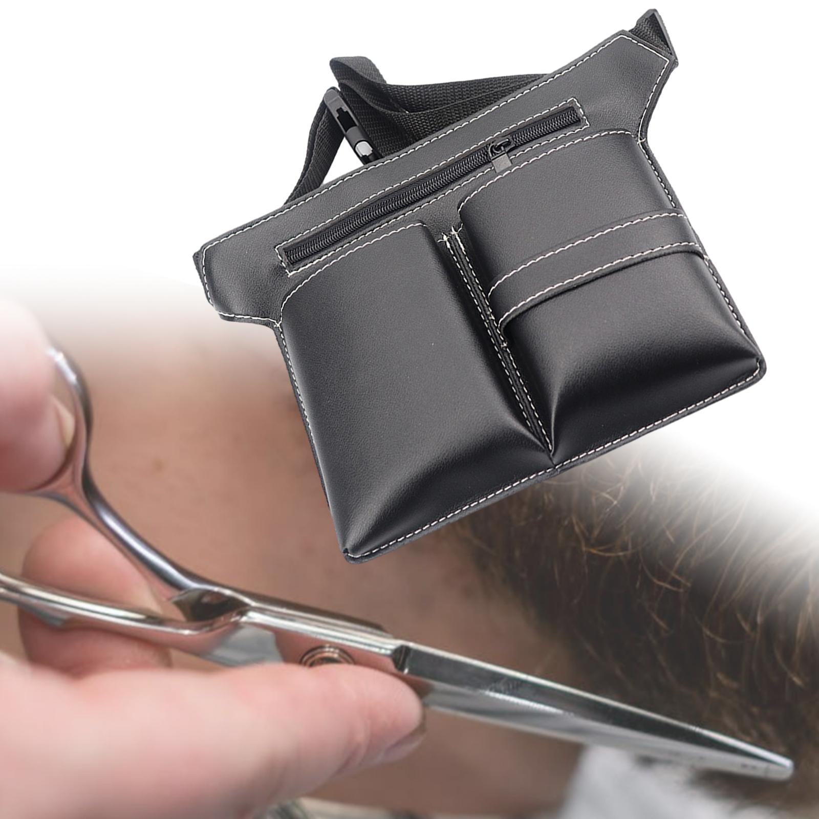 Haar Schere Halfter PU Leder Schwarz mit Taille Gürtel Haar Stylist Werkzeuge Tasche für Kamm Haar Stylist Salon Barbier