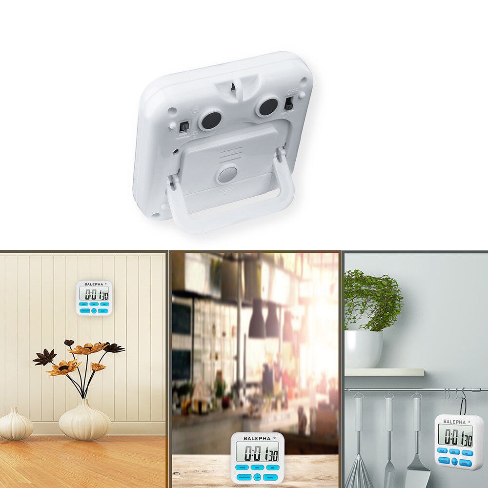 Count Up Down Alarm Magnetic Cooking Digital Clock Large LCD Loud Timer Kitchen