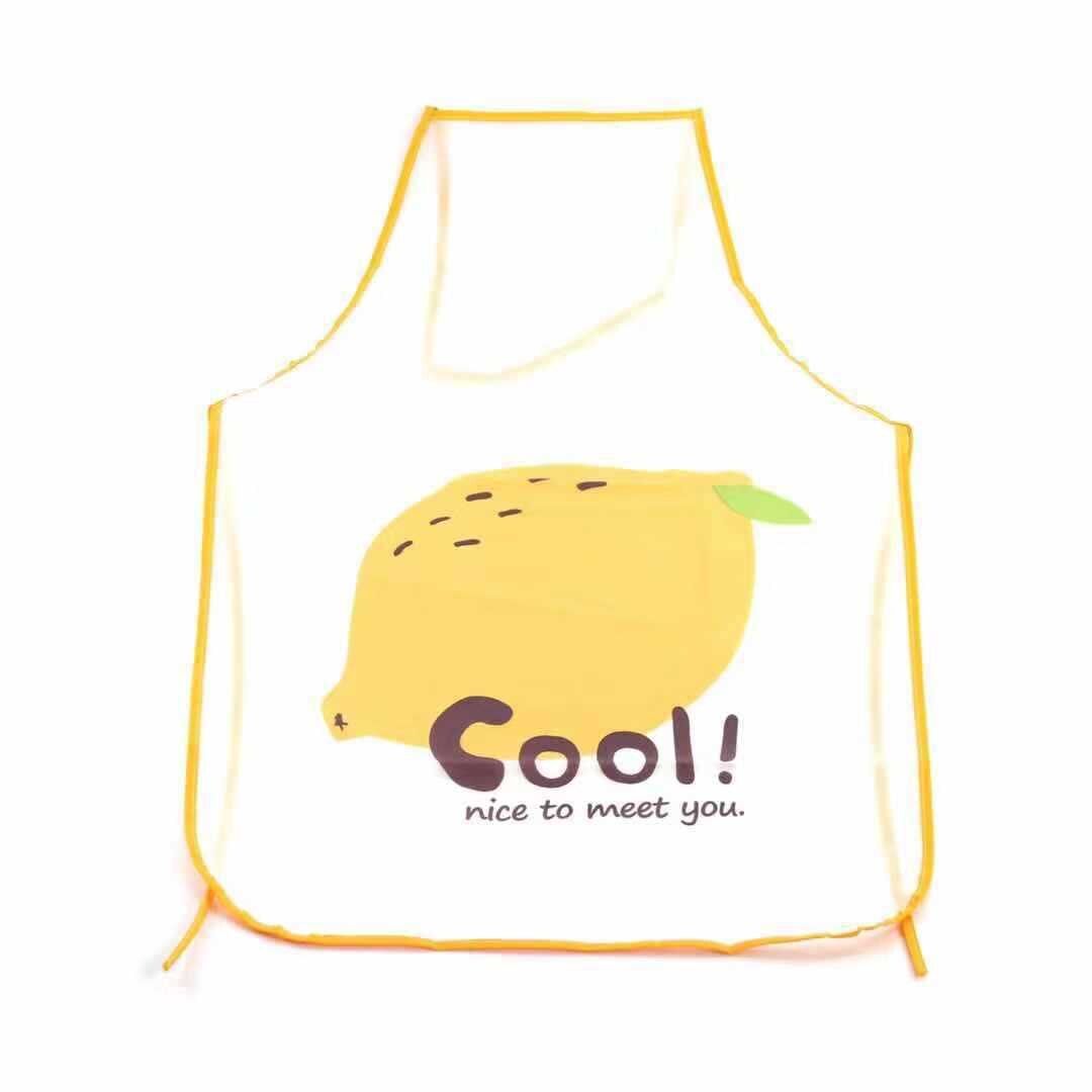 Cartoon fruit PVC Waterproof Apron Kitchen Restaurant Cooking Bib Aprons for Chef Butcher BBQ Baking Catering Pub Kids funny bib: mango