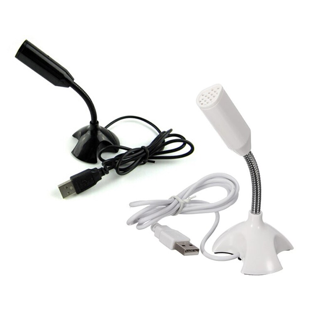 Usb-mikrofon web fleksibel støjreducerende mikrofon til mac pc computer laptop stativ