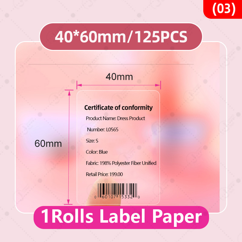 Niimbot Transparent Stickers Label Printer Stickers Portable Printer Niimbot Thermal Paper Labels Official Genuine For B1/B21: green