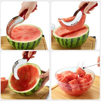 Watermeloen Shredder Windmolen Vorm Slicer Cut Watermeloen Verfrissende Watermeloen Stuk Keuken Fruit Snijgereedschap