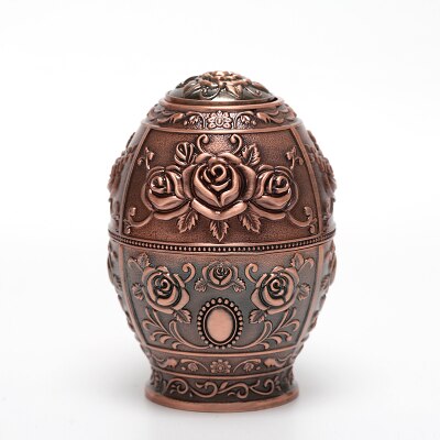 Distributeur automatique de cure-dents en alliage de Zinc, forme d'oeuf classique, support pour cure-dents, artisanat en métal, conteneur de caisses: Copper