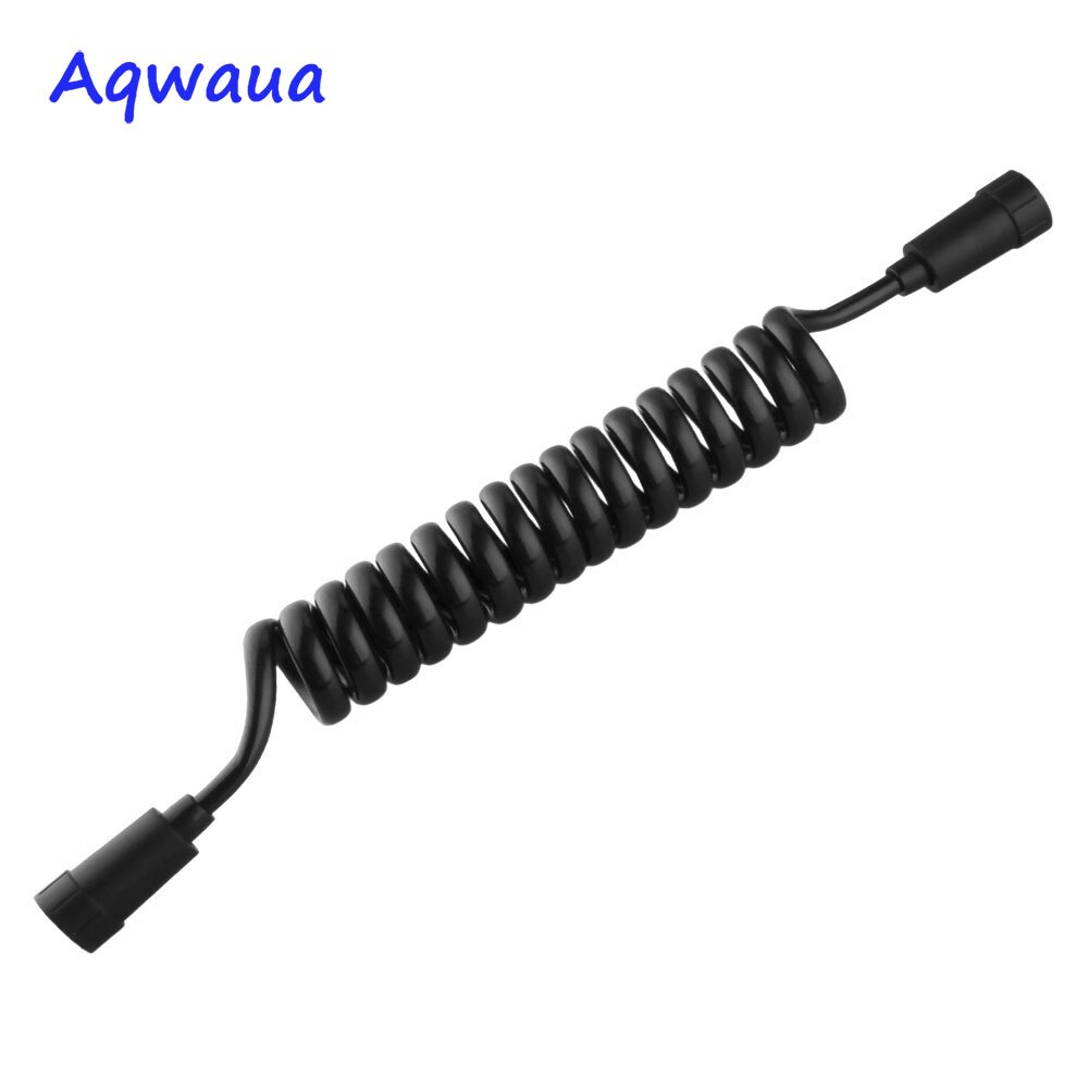 Aqwaua pvc bidet slange sort fleksibel bruserslange 2m telefonledning slange til toilet bidet sprøjte tilbehør til badeværelse