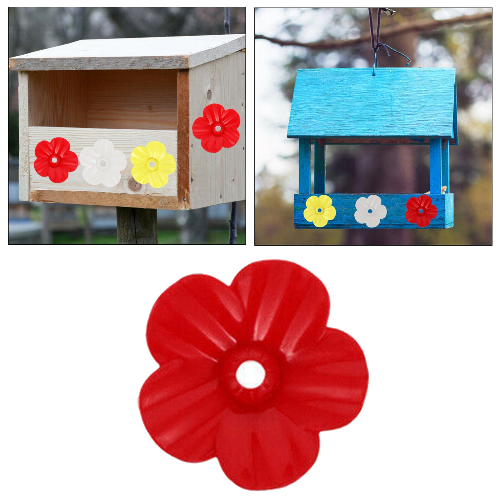 Hummingbird Feeder Replacement Flowers Feeding Ports for Feeder Use Part: Red