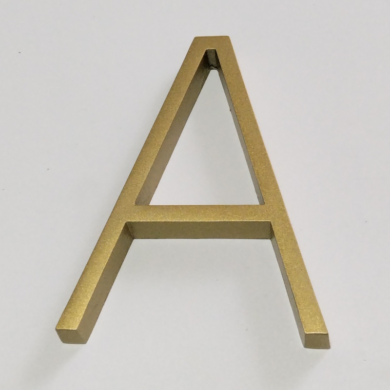 Numéro de maison moderne flottant doré, numéro d'adresse de maison de porte en or, plaques de signalisation extérieures numériques, 5 po #0-9: Violet