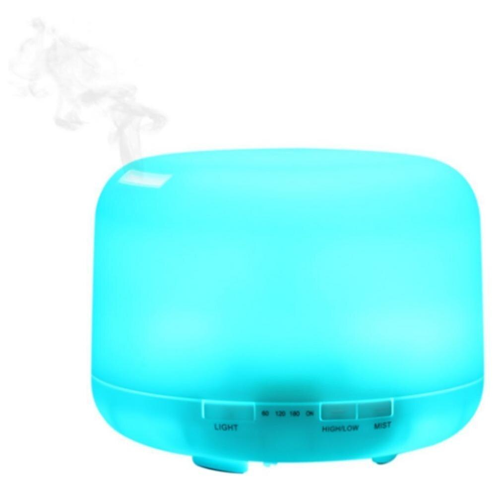 500ml Aroma Essential Oil Diffuser Timing Ultrasonic Air Humidifier 7 Color LED Lights Air Diffuser Aromatherpy Mist Maker: White / EU