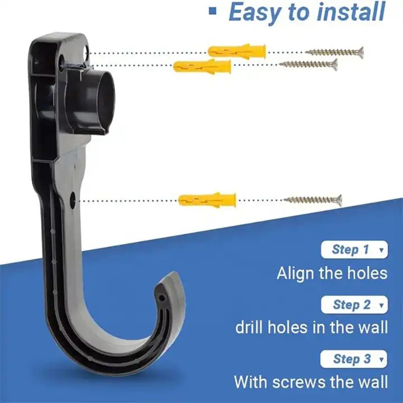 EV Type2 Type1 GBT Oplader Sterke houder Elektrische autoladerhouder ABS Kabelhouder Muurbeugel met schroeven