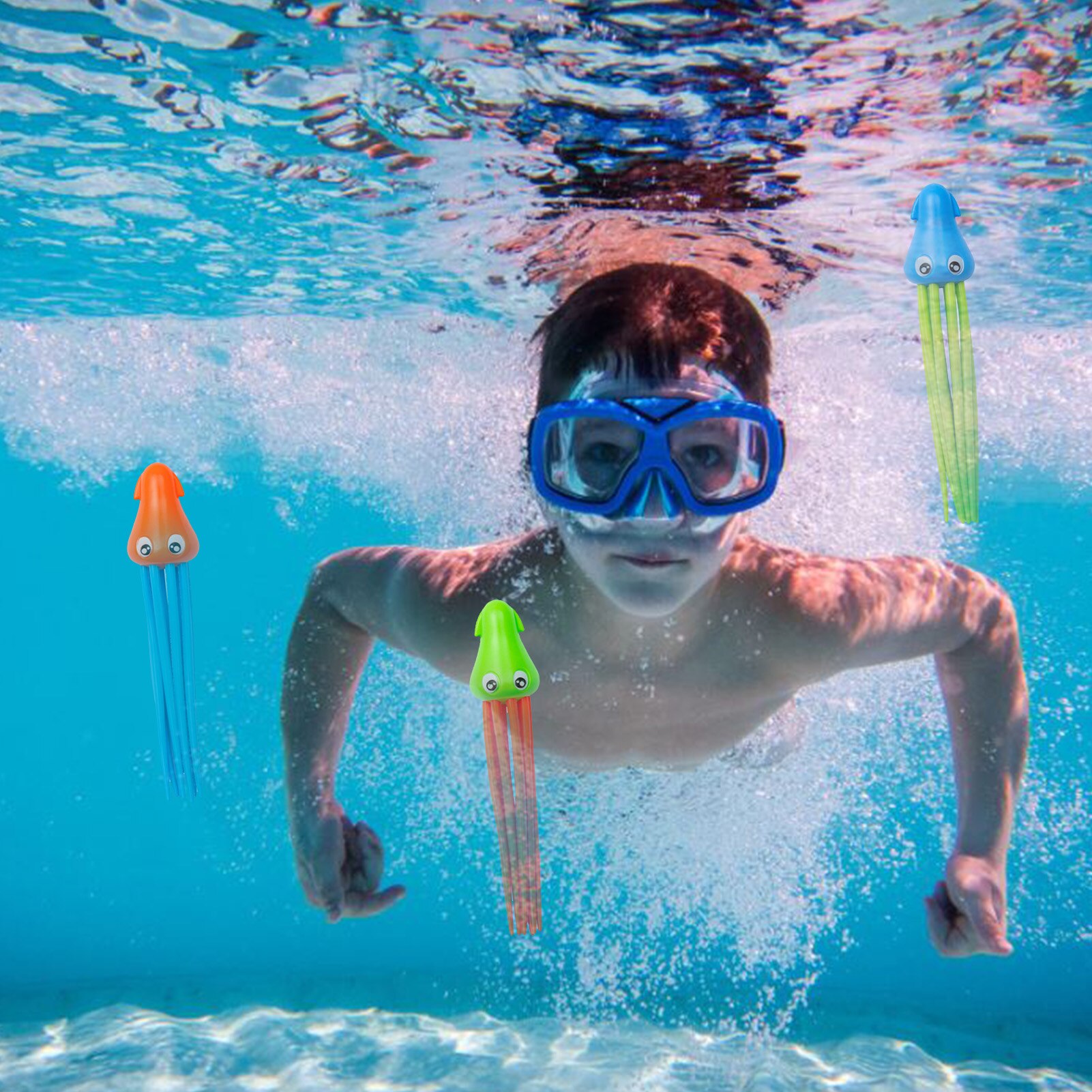spielzeug für schwimmbad 3Stck freundlicher Schwimmen Krake Schwimmbad Tauc... – Grandado