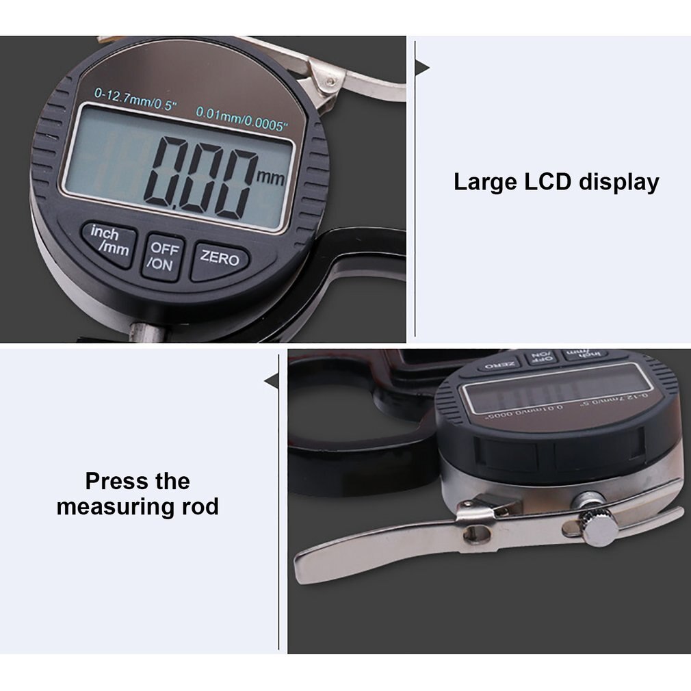 Aluminium Body 0.001Mm Elektronische Diktemeter 12.7Mm 25.4Mm Digitale Micrometer Dikte Meter Micrometro Dikte Tester