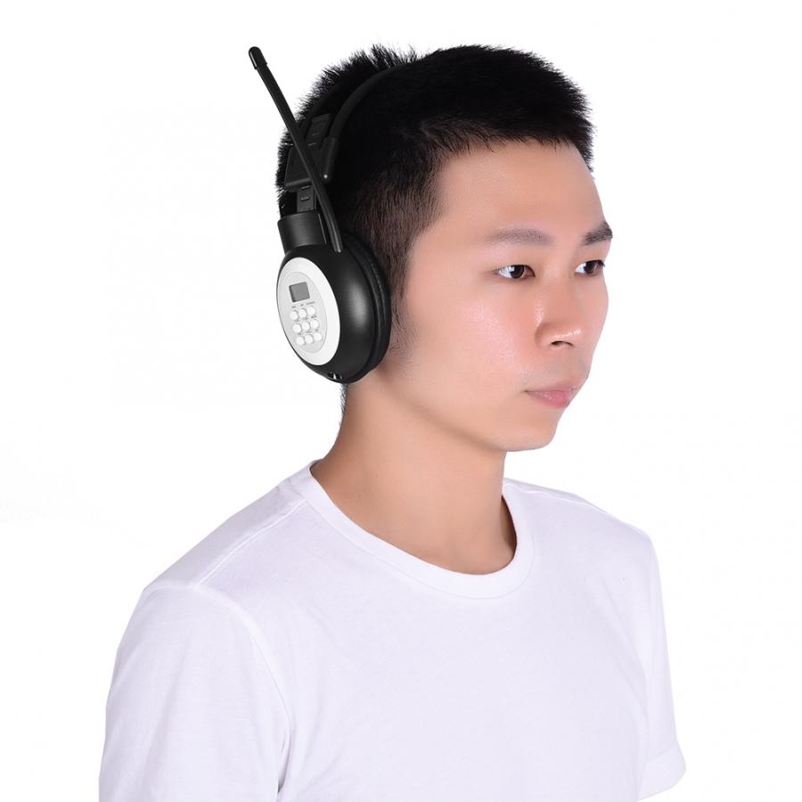 Over Ear Opvouwbare Koptelefoon Draadloze/Bedrade Hoofdtelefoon Dual Track-Noise Cancelling HiFi Headset FM Radio Lcd-scherm met oorbeschermer