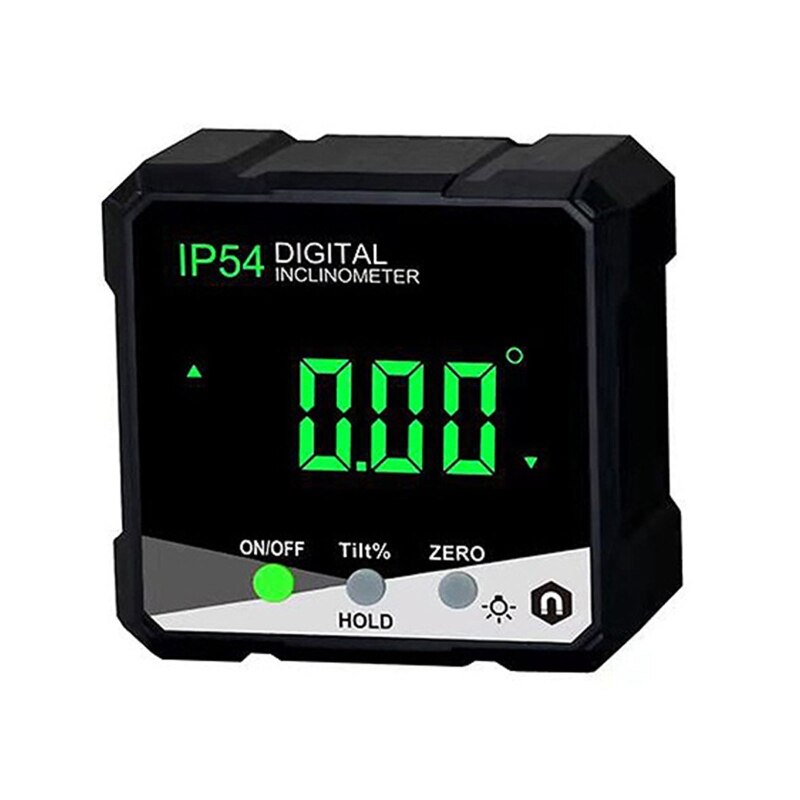 Digital Angle Gauge Inclinometer IP54 Waterproof w/ LCD Backlight Magnetic Base Used for Carpentry Building Masonry: GN