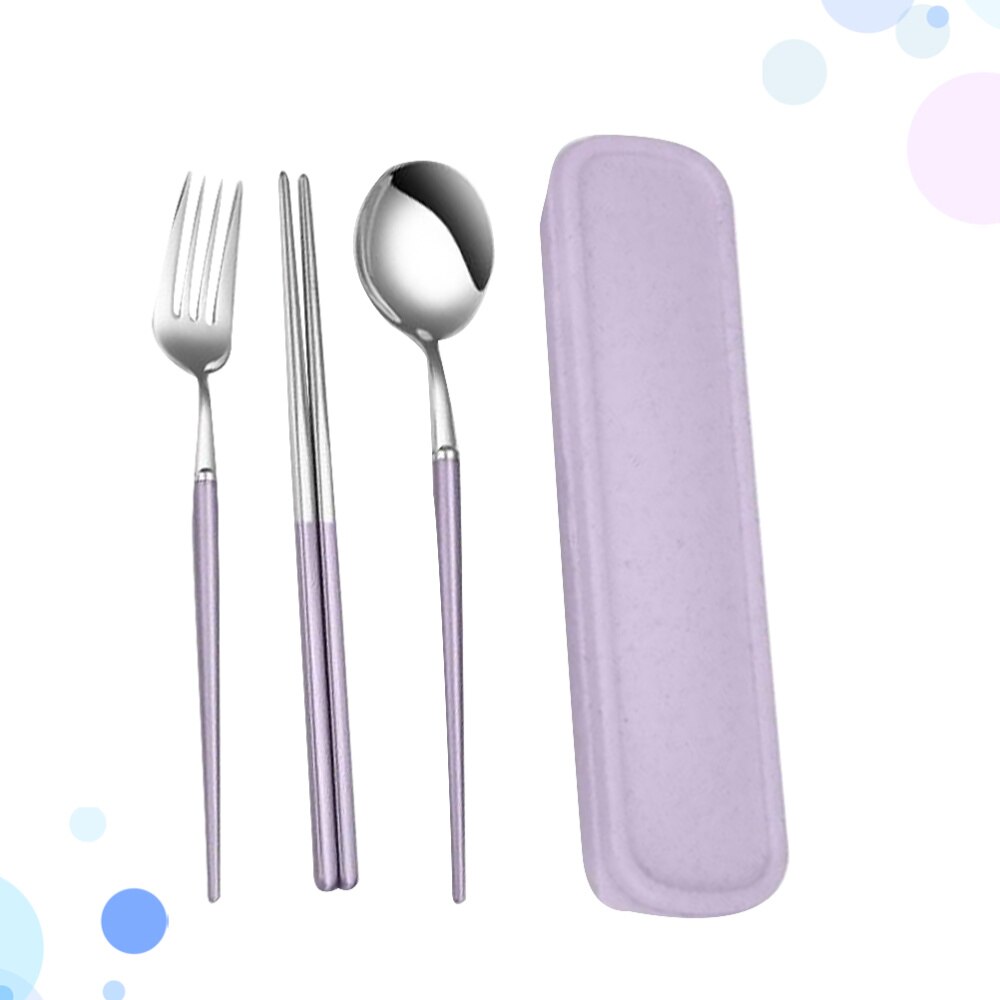 Flatware Set Portable Durable Stainless Steel Silverware Set Reusable Utensils for Camping Travel Picnic