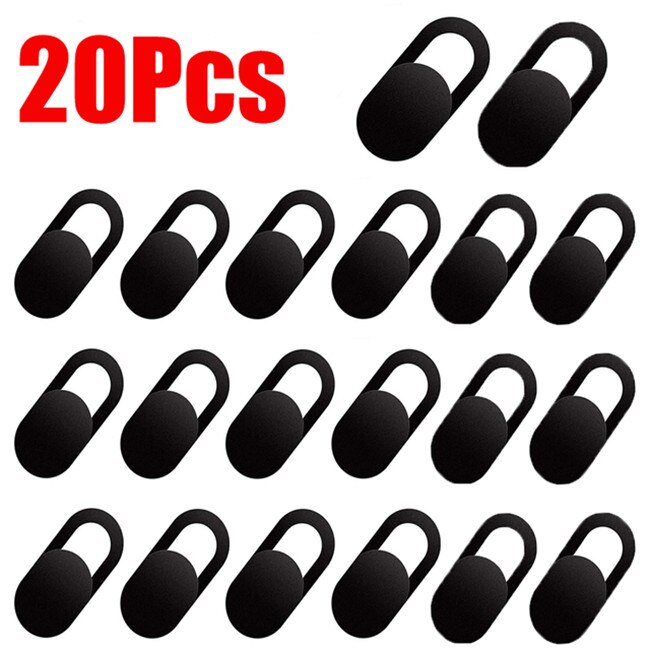 5/10/20Pcs Laptop Webcam Cover Webcam Universele Telefoon Antispy Camera Cover Voor Ipad Web Pc Macbook tablet Lenzen Privacy Sticker: 20pcs black