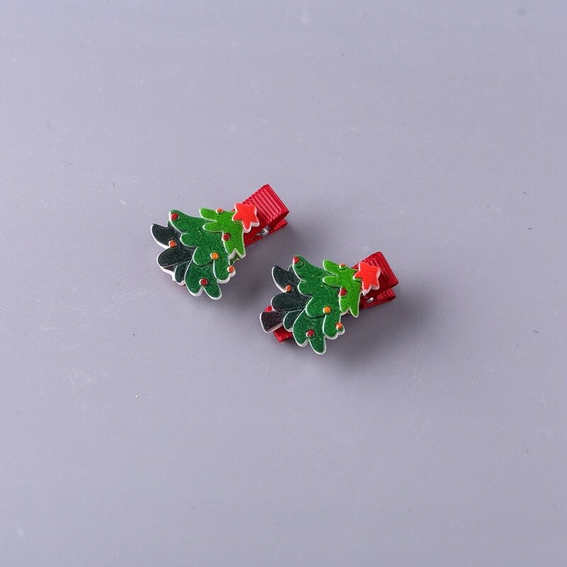 Baby Haar Clips Leuke Snap Clip Pins Kerstmissneeuwman Kerstman Kleur Haarspeldjes Kinderen Meisjes Haarspelden BB Clips: A